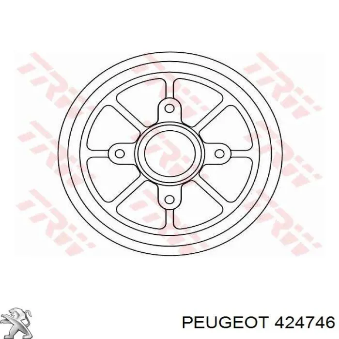 Comprar 424746 Peugeot/Citroen Tambor de freno trasero