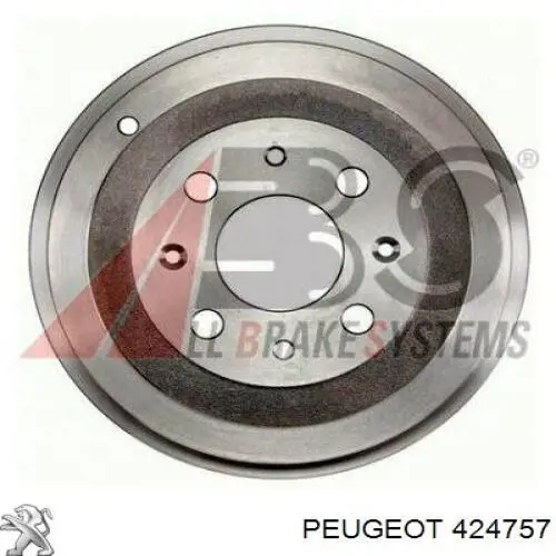 424757 Peugeot/Citroen freno de tambor trasero