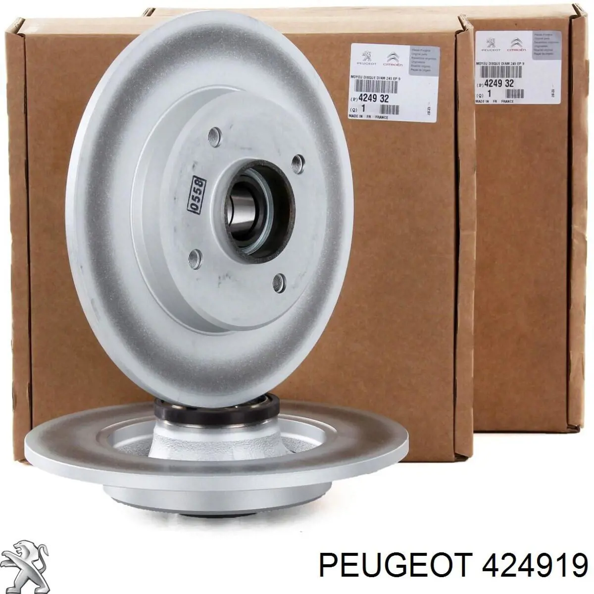 Disco de freno trasero 424919 Peugeot/Citroen