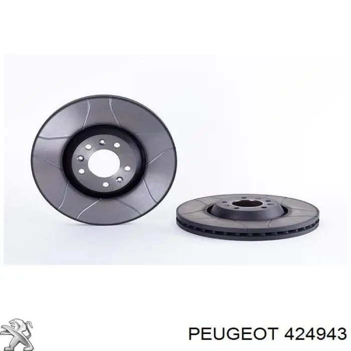 424943 Peugeot/Citroen disco de freno delantero