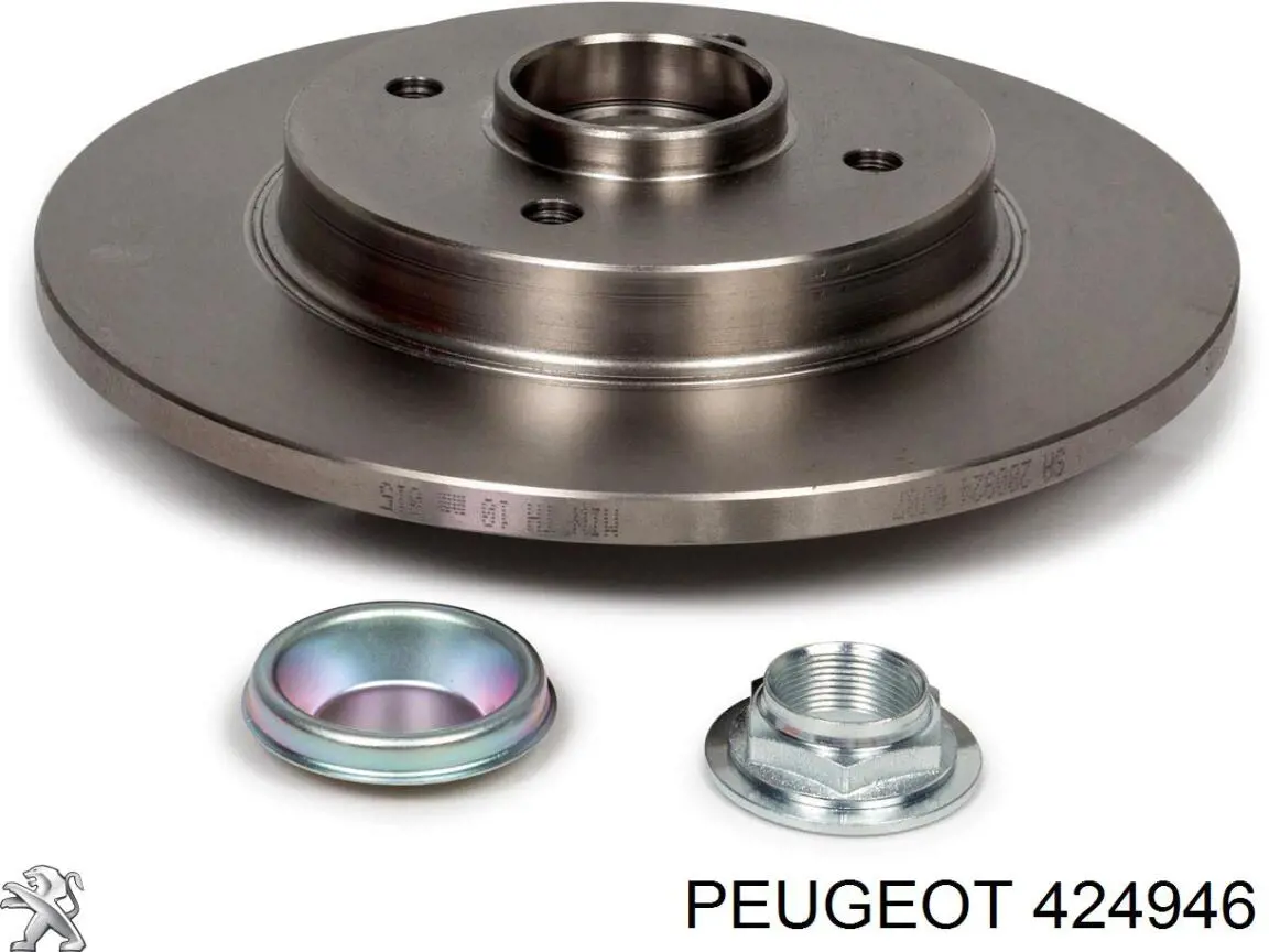 Disco de freno trasero 424946 Peugeot/Citroen
