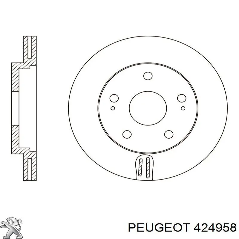 424958 Peugeot/Citroen disco de freno delantero