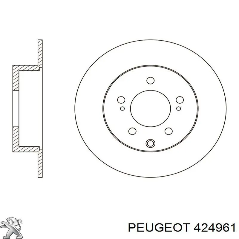 424961 Peugeot/Citroen disco de freno trasero