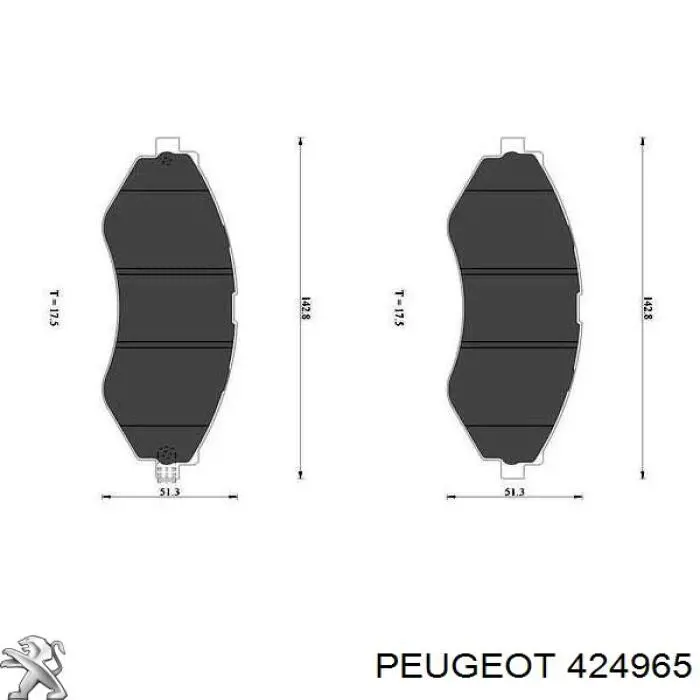 424965 Peugeot/Citroen disco de freno trasero