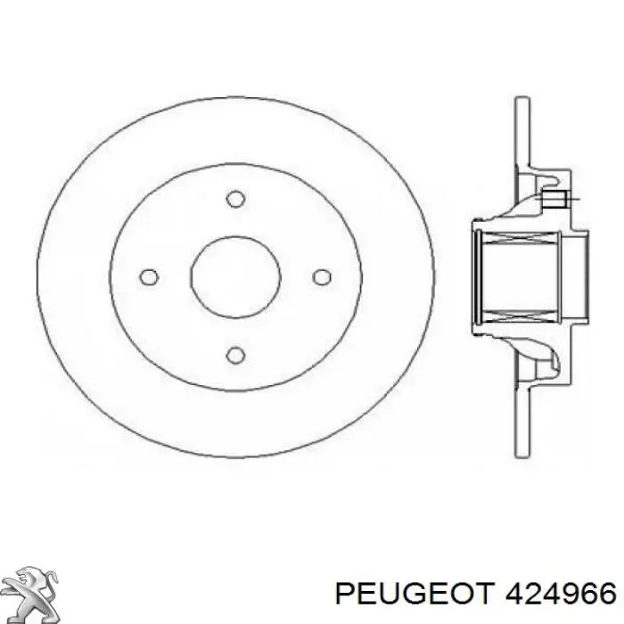 Comprar 424966 Peugeot/Citroen Disco de freno trasero