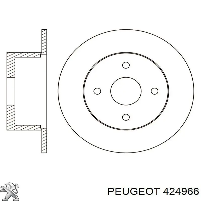 Disco de freno trasero Peugeot/Citroen 424966 precio, desde 76,96 EUR