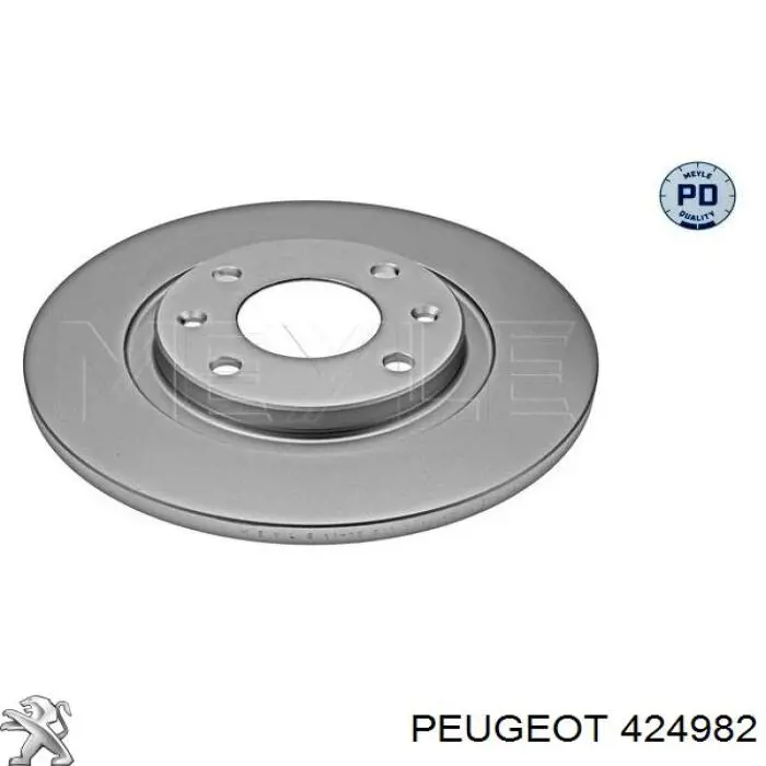 424982 Peugeot/Citroen disco de freno delantero