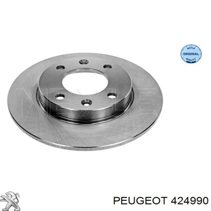 Disco de freno trasero 424990 Peugeot/Citroen