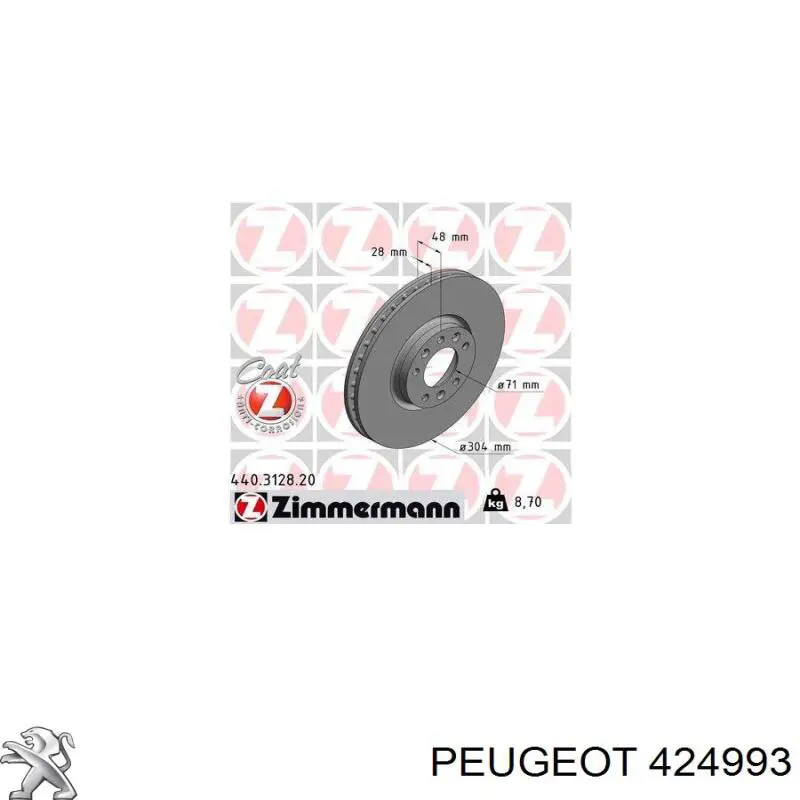 Frenos delanteros Peugeot/Citroen 424993 precio, desde 44,27 EUR