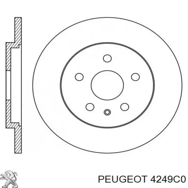 Comprar 4249C0 Peugeot/Citroen Disco de freno trasero
