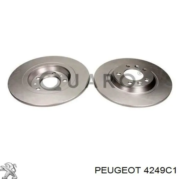4249C1 Peugeot/Citroen disco de freno trasero