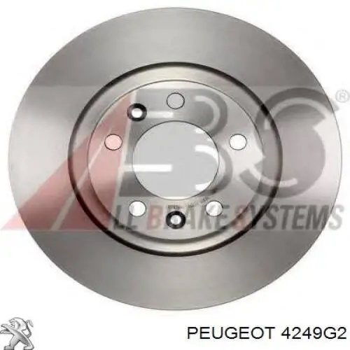Disco de freno trasero Peugeot/Citroen 4249G2 precio, desde 33,85 EUR
