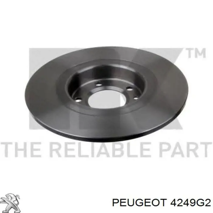 Disco de freno trasero 4249G2 Peugeot/Citroen