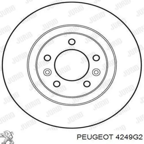 4249G2 Peugeot/Citroen disco de freno trasero