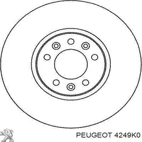 Disco de freno 4249K0 Peugeot/Citroen