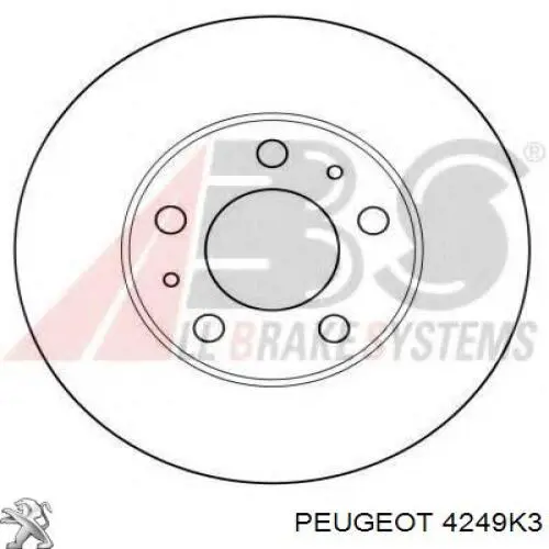 Disco de freno 4249K3 Peugeot/Citroen