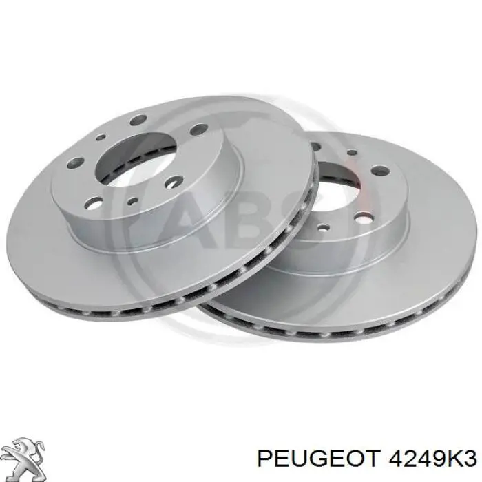 4249K3 Peugeot/Citroen disco de freno delantero