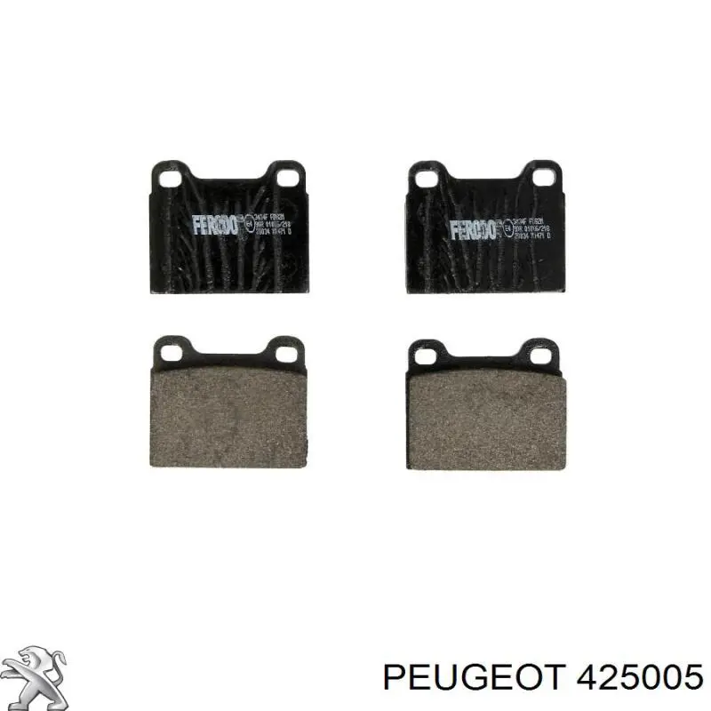 425005 Peugeot/Citroen pastillas de freno delanteras