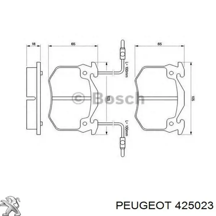 Pastillas de freno 425308 Peugeot/Citroen
