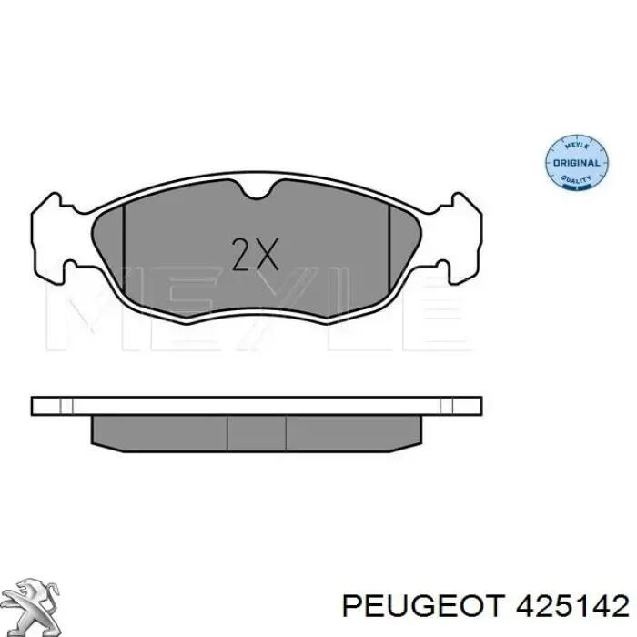 425142 Peugeot/Citroen pastillas de freno delanteras