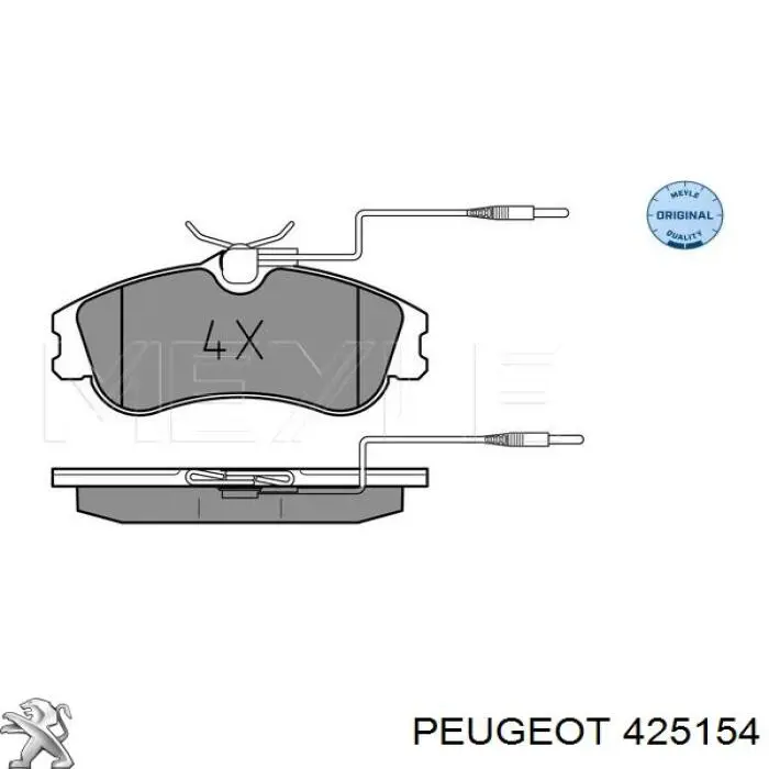 Pastillas freno delanteras Peugeot/Citroen 425154 precio, desde 25,13 EUR