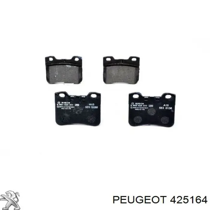 425164 Peugeot/Citroen pastillas de freno delanteras