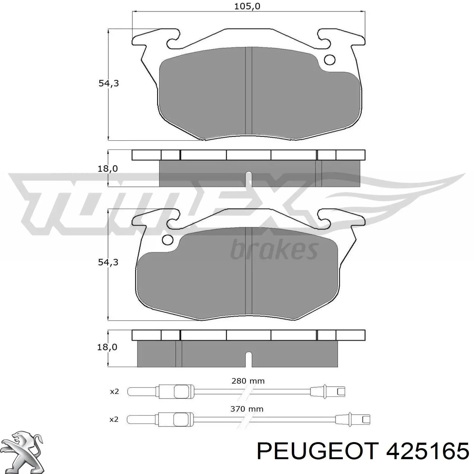 Comprar 425165 Peugeot/Citroen Pastillas delanteras de freno