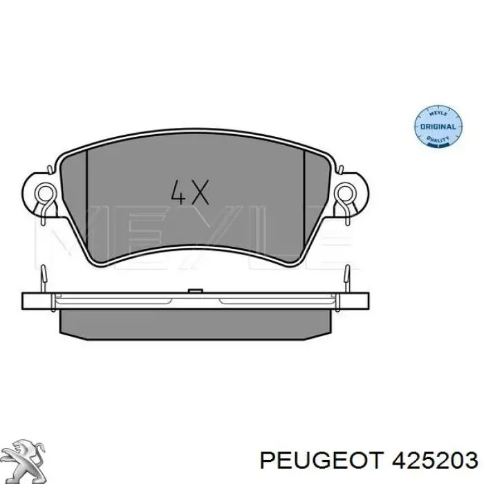 425203 Peugeot/Citroen pastillas de freno delanteras