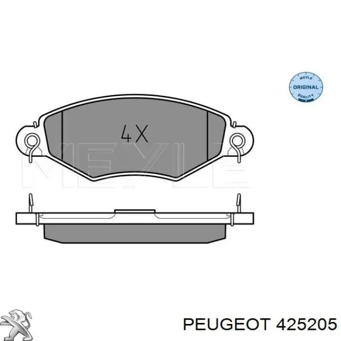 Pastillas freno delanteras Peugeot/Citroen 425205 precio, desde 30,75 USD