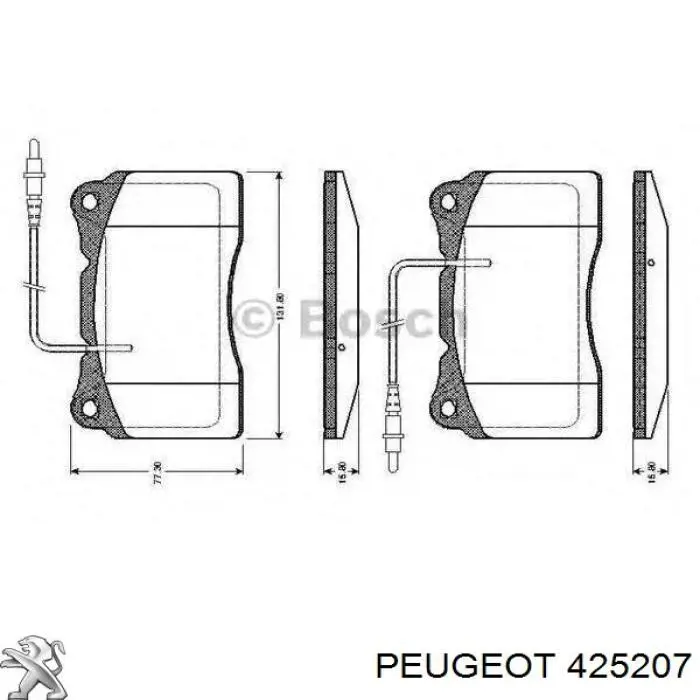 Comprar 425207 Peugeot/Citroen Pastillas delanteras de freno