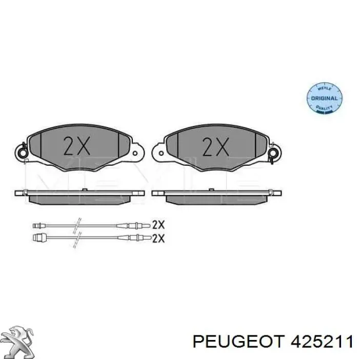 425211 Peugeot/Citroen pastillas de freno delanteras