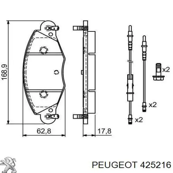 Pastillas freno delanteras Peugeot/Citroen 425216 precio, desde 31,81 EUR