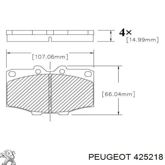 Pastillas de freno 425218 Peugeot/Citroen