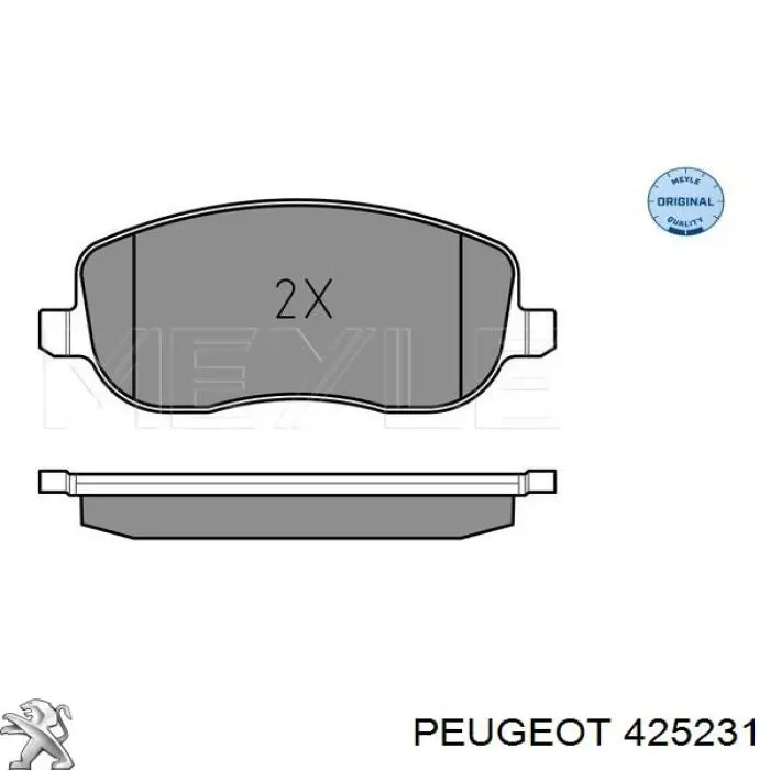 425231 Peugeot/Citroen pastillas de freno delanteras