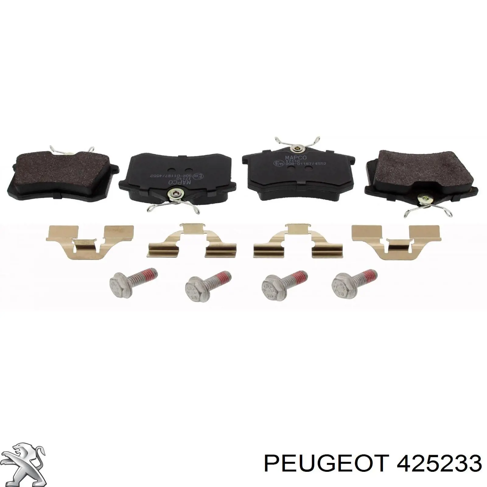 Comprar 425233 Peugeot/Citroen Pastillas de freno traseras