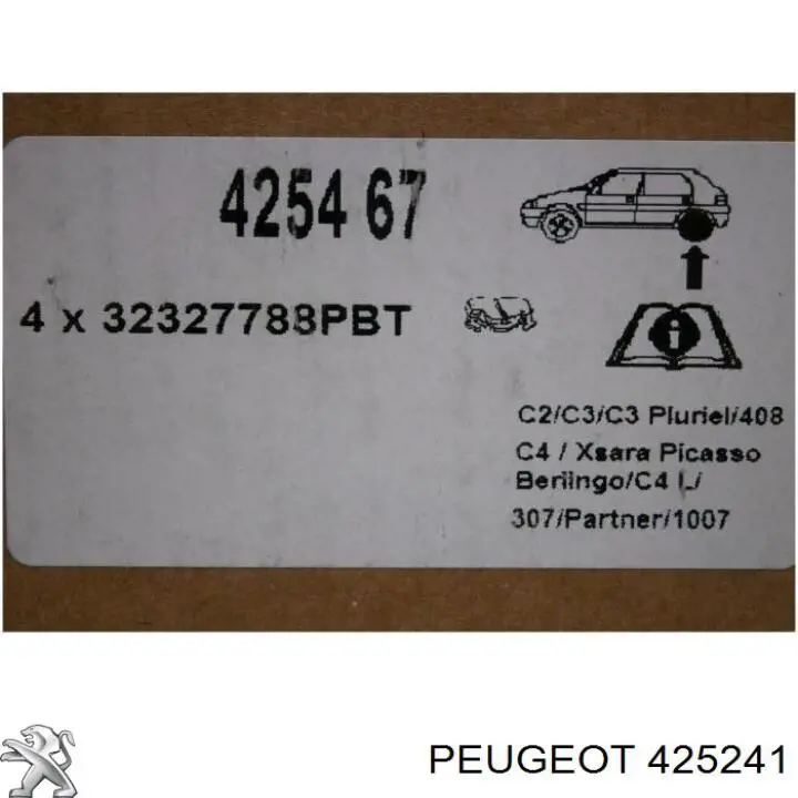 425241 Peugeot/Citroen pastillas de freno traseras