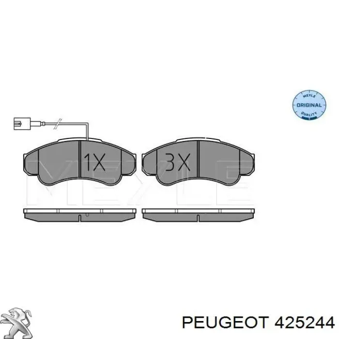 425244 Peugeot/Citroen pastillas de freno delanteras