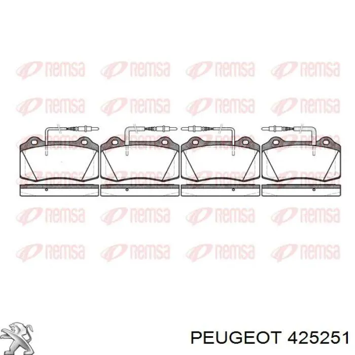425251 Peugeot/Citroen pastillas de freno delanteras