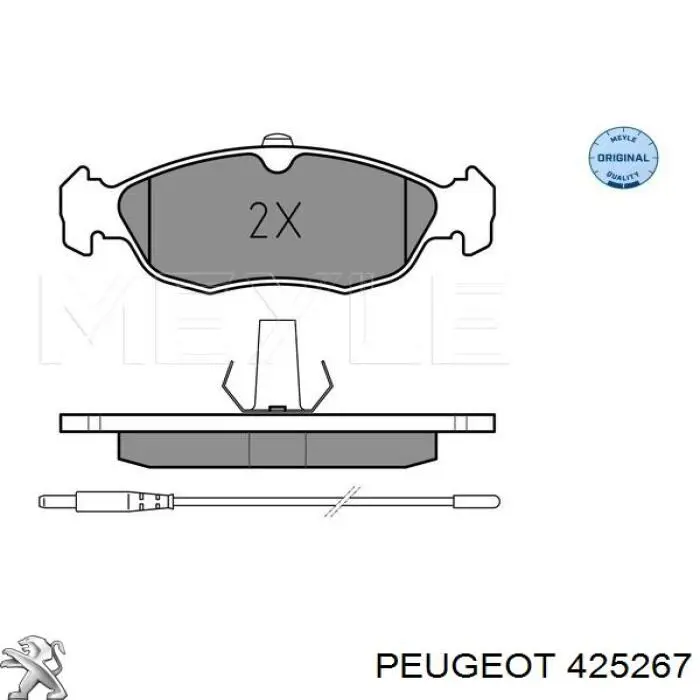 425267 Peugeot/Citroen pastillas de freno delanteras