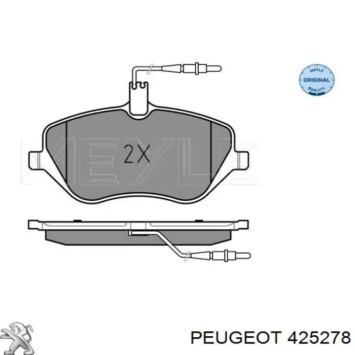 425278 Peugeot/Citroen pastillas de freno delanteras
