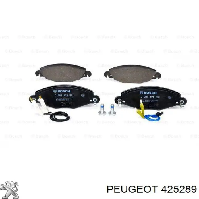 425289 Peugeot/Citroen pastillas de freno delanteras
