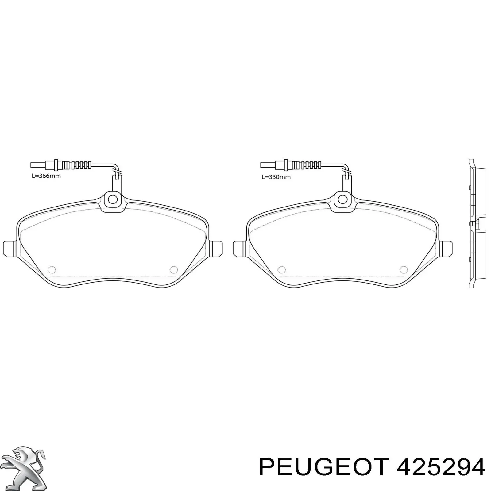 Comprar 425294 Peugeot/Citroen Pastillas delanteras de freno