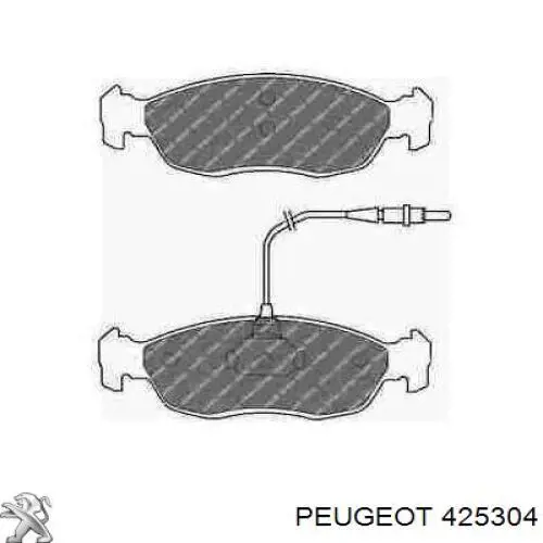 425304 Peugeot/Citroen pastillas de freno delanteras