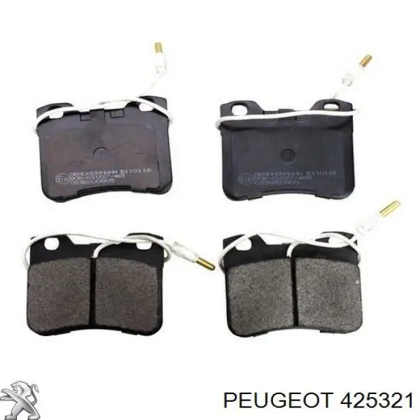 425321 Peugeot/Citroen pastillas de freno delanteras