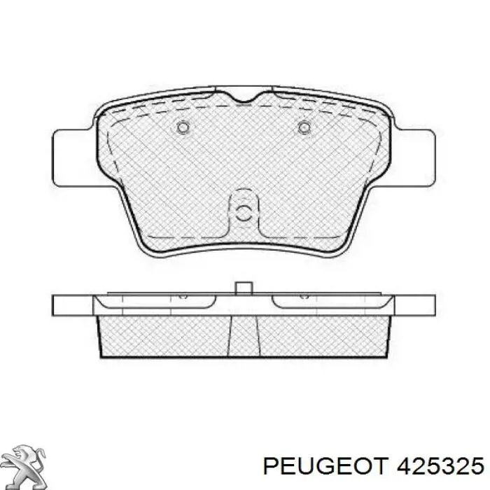 425325 Peugeot/Citroen pastillas de freno traseras