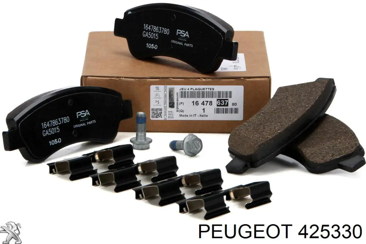 425330 Peugeot/Citroen pastillas de freno delanteras