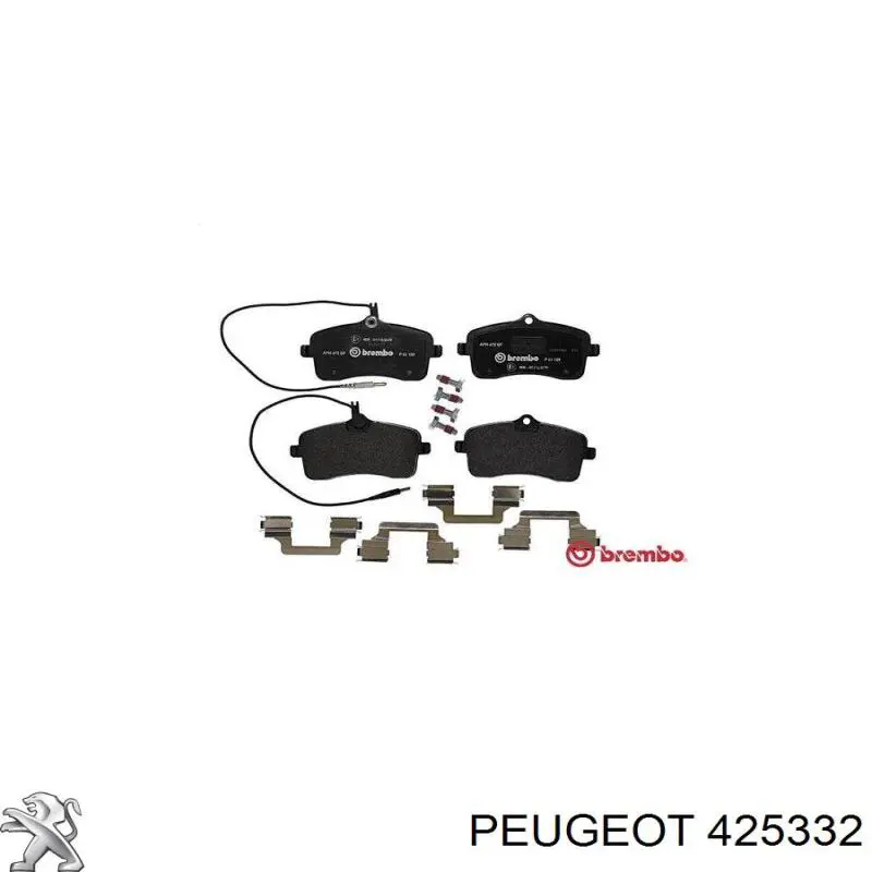 425332 Peugeot/Citroen pastillas de freno delanteras