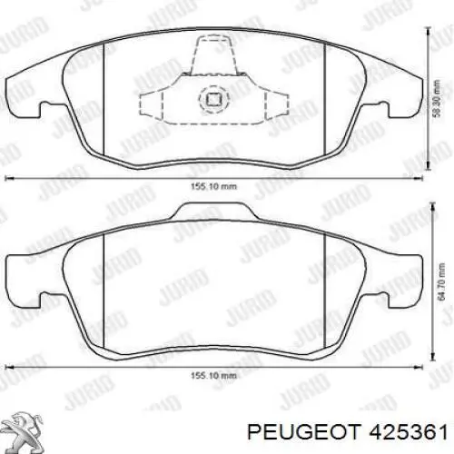 Pastillas de freno delanteras Citroen C4 UA