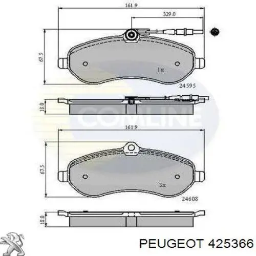 Pastillas freno delanteras Peugeot/Citroen 425366 precio, desde 32,32 EUR