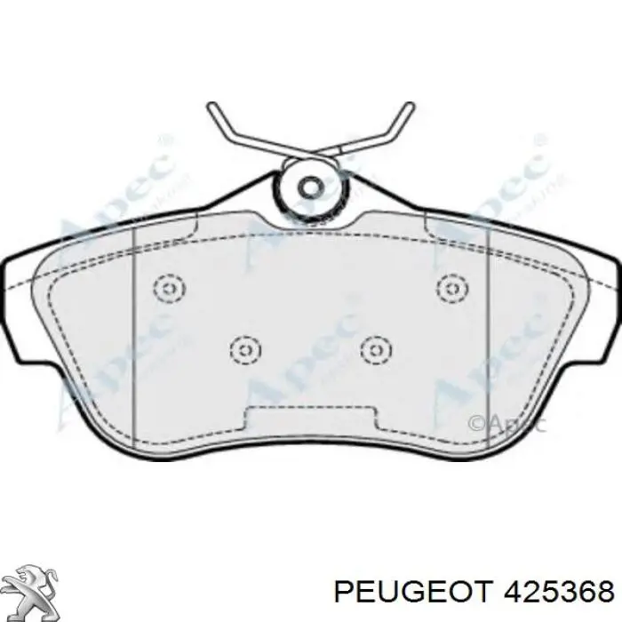 425368 Peugeot/Citroen pastillas de freno traseras